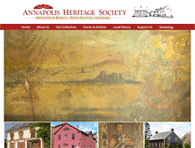 Tablet Screenshot of annapolisheritagesociety.com